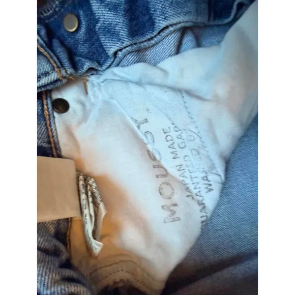 Moussy Light Blue Distressed Denim Jeans Size 24 - Image 4
