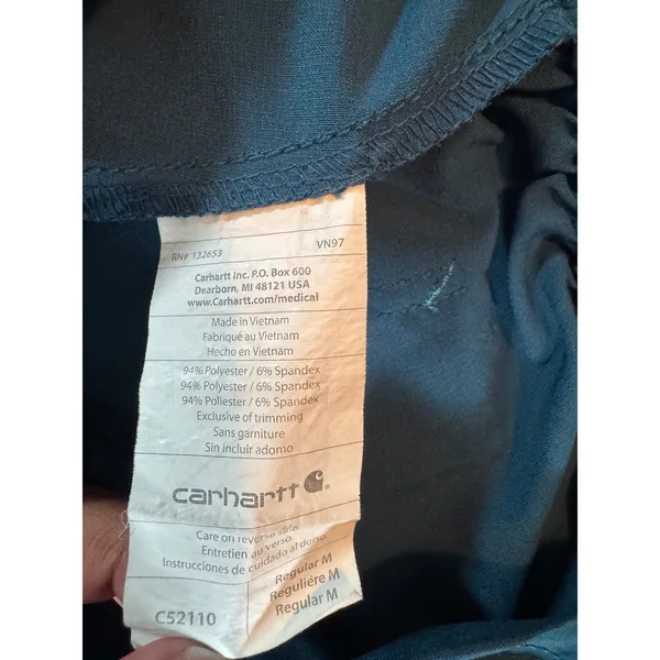 Carhartt Force Women Scrub Pants Teal Nurse Vet Medical Drawstring Regular M - Image 8