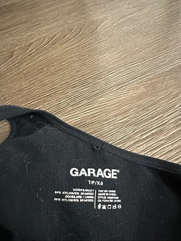 Garage Black One-Shoulder Cutout Crop Top - Image 3