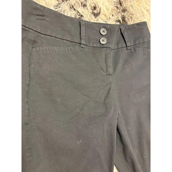 Loft‎ Outlet Petite Original Crop Pants Black Cotton Blend Trousers Size 0P - Image 7