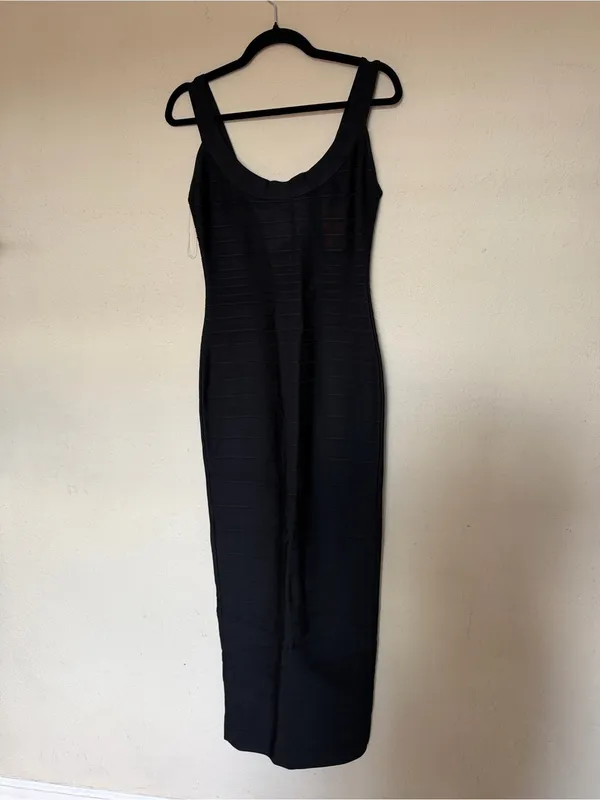 House of CB Black THE OG Black Bandage Maxi Dress size Large - Image 7