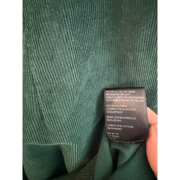 Urban Outfitters Green Corduroy‎ Button Front Mini Dress 8 Sleeveless Pinafore - Image 10