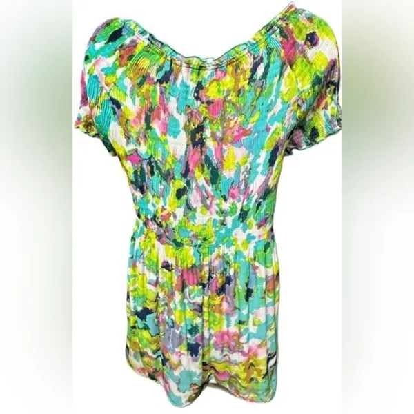 Allison Taylor Water Color Abstract Crinkle Top Size Medium Color Block‎ - Image 6