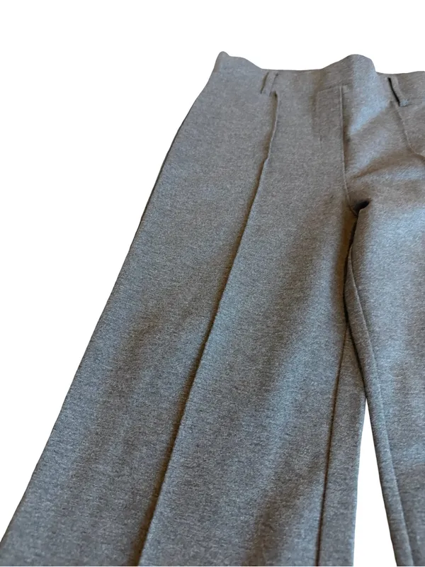 Quince Charcoal Ultra Stretch Ponte Flare Leg Trouser Pants Front Medium Women's - Image 3