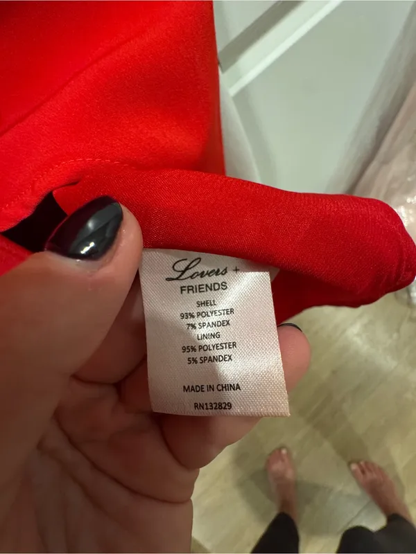 Lovers and friends Red Strapless Cocktail Dress size small - Image 2