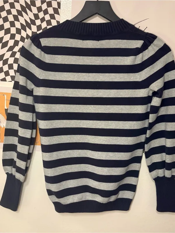 Polo Jeans Company Ralph Lauren Striped V-Neck Sweater Size Small - Image 4
