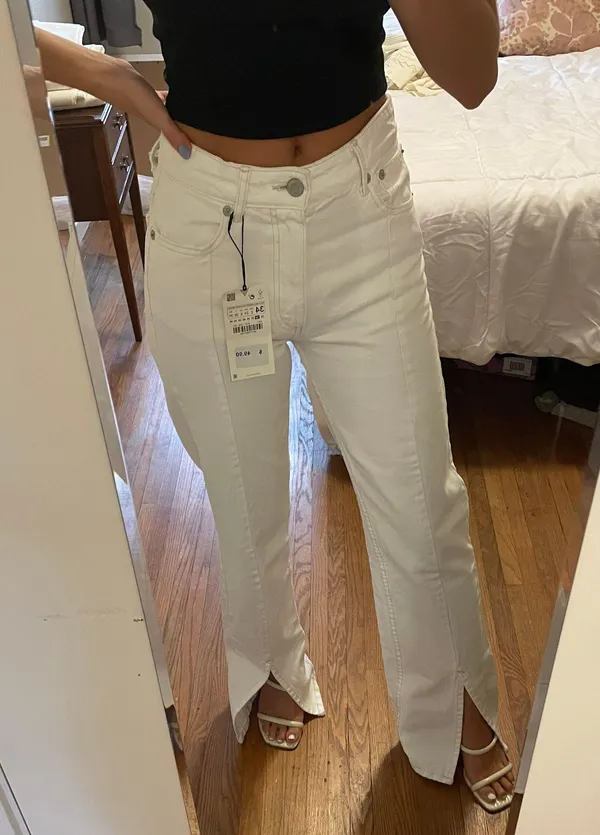 ZARA Straight Leg Jeans • Size 2 - Image 2