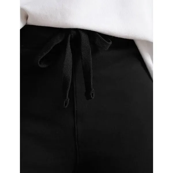 Frank & Eileen Pearl Favorite Sweatshorts Black Cotton Raw Hem LAB635TF - Image 3