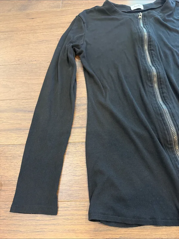 Amalli Talli Black Loren Zip Up Tall Long Sleeve Size XL - C45-070 - Image 5