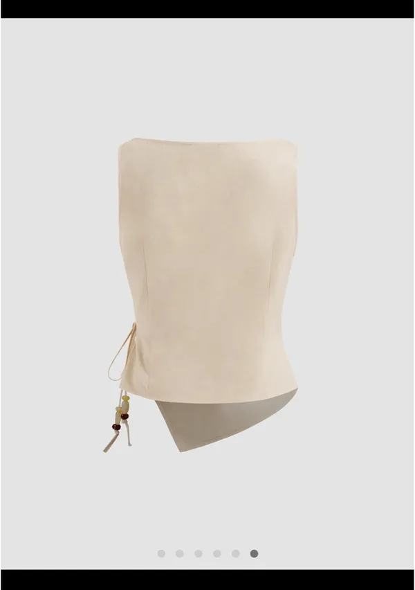 Cream Boho Tank Top Cider - Image 3