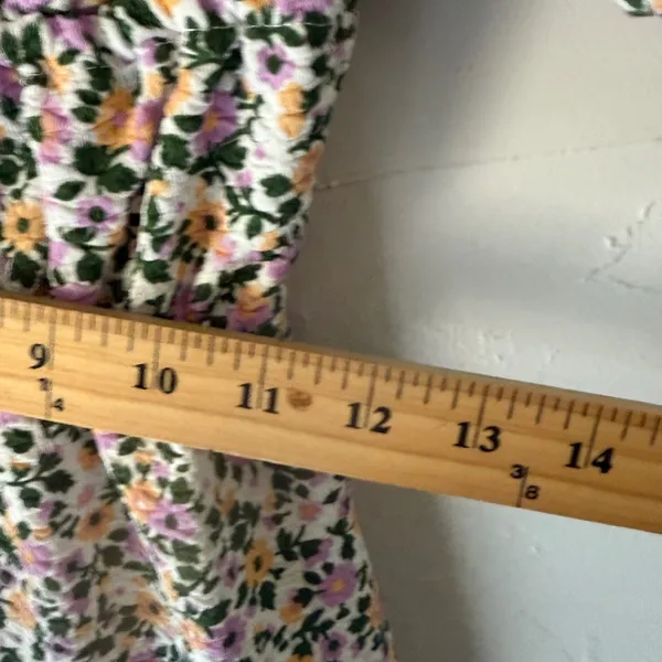 ASOS Floral Puff Sleeve Square Neck Midi Dress‎ Size XS Milkmaid Cottage Midi - Image 8
