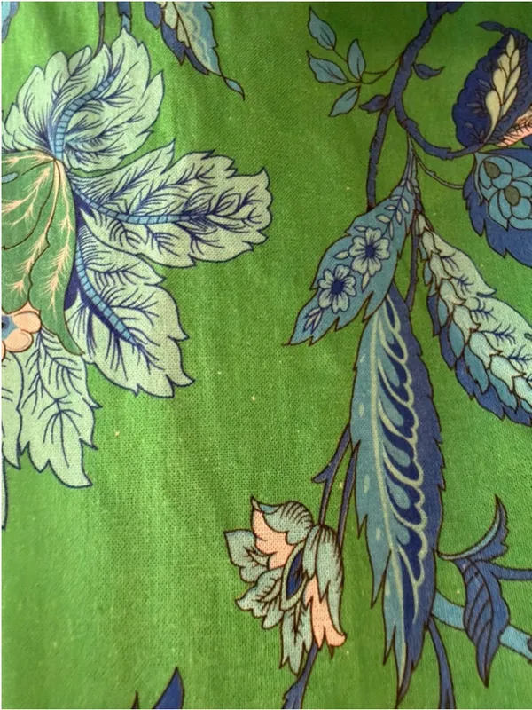 Entro Floral Print Band Contrast Mini Dress in Green/Navy Size S - Image 7