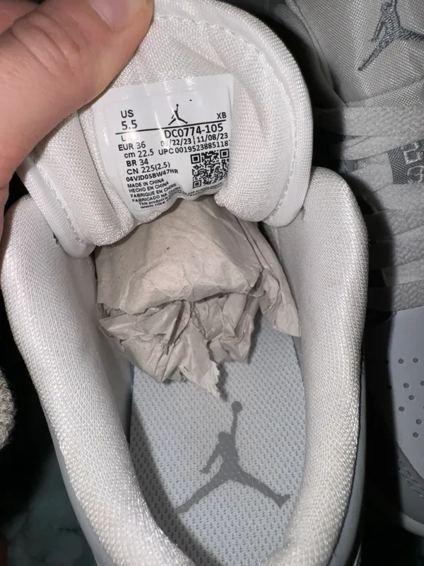Jordan Nike Air  1 Wolf Gray - Image 5