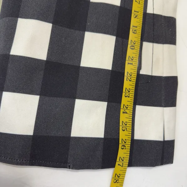 Banana Republic Women’s Plaid Black White Double-Breasted Pea coat Office Size S - Image 13