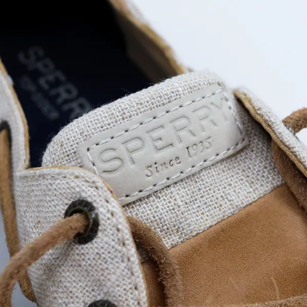 Sperry Top-Sider Womens STS81857‎ Tan Leather Canvas Boat Shoes 9.5 - Image 10