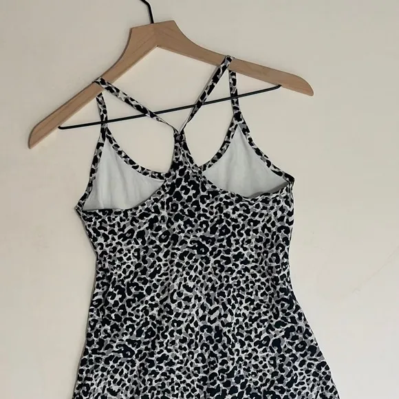 OUTDOOR VOICES‎ The Exercise Dress Snow Leopard Animal Print Tank Shorts X-Small - Image 9