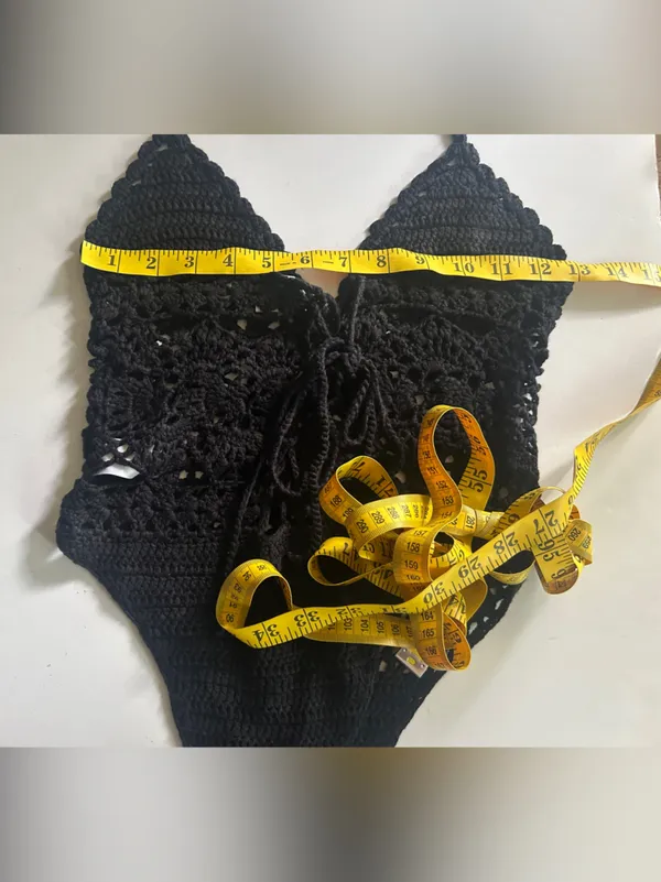 Black Crotchet Bodysuit Small - Image 5