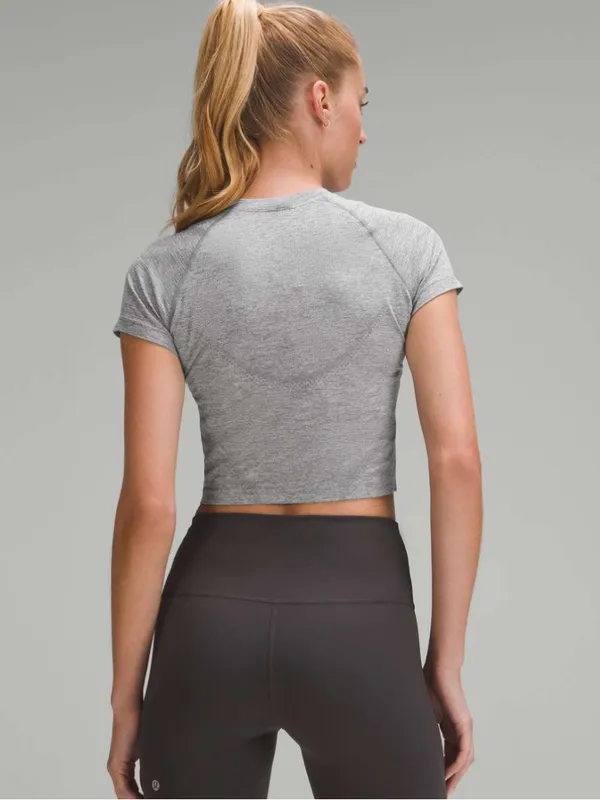 Lululemon Swiftly Tech Cropped Short-Sleeve Shirt 2.0 Size 8 - Image 2