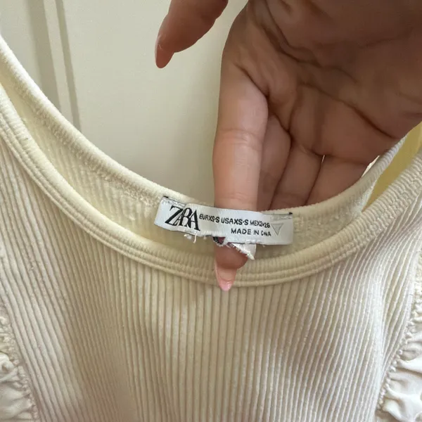 Zara crop top cream  - Image 3