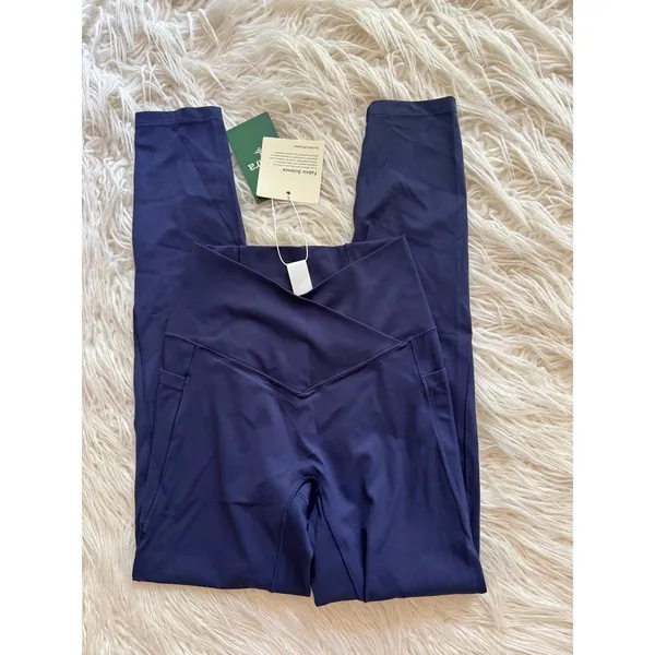 Halara SoftlyZero Crossover Pocket Leggings Peacoat Size XS 7/8 - Image 6