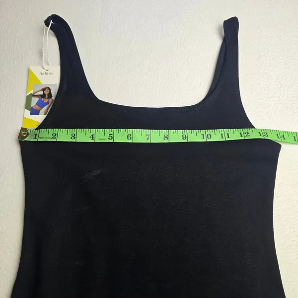 Halara 20Y‎ NWT Black Bodycon Midi Dress Scoop Neck Sleeveless Back Slit Medium - Image 4