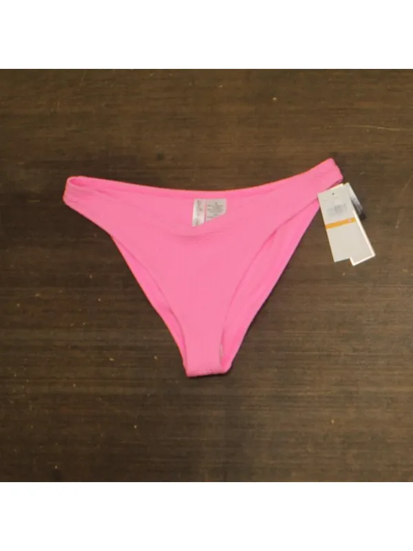 NWT Salt + Cove Juniors Wavy V-Front Hipster Bottoms Swim Bright Rose Pink S - Image 4