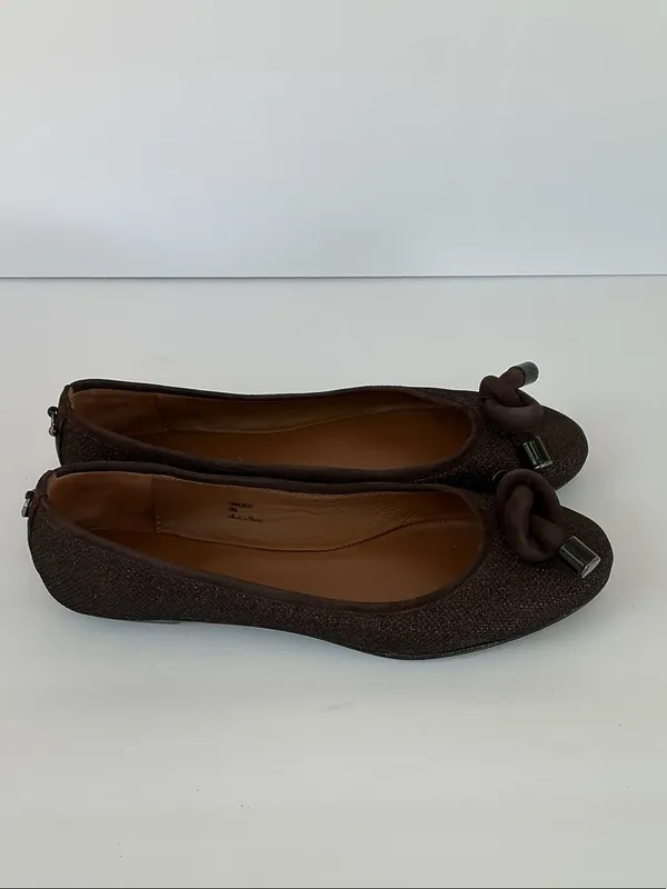 Donald J. Pliner Dark Brown Knot Toe Ballet Flats - Image 2