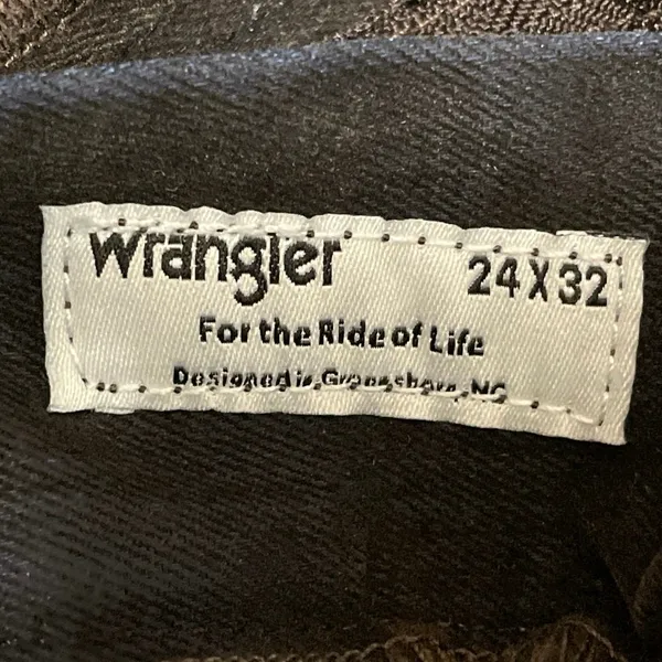Wrangler Women's Black High Rise Wide Leg Baggy Palazzo Denim Jeans Size 24x32 - Image 5