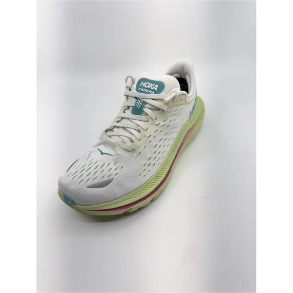 Hoka Womens 8 White Kawana Running Shoes Sneakers Teal Pink Lime Green - Image 6