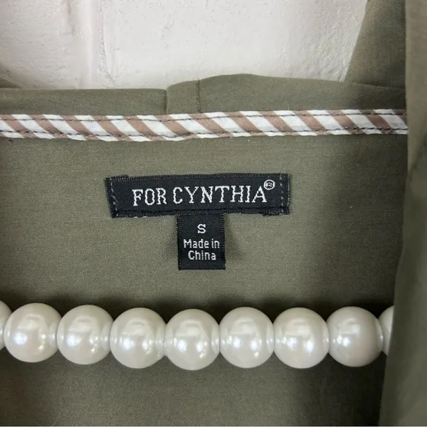 For Cynthia Green Casual Button Front Jacket Size S - Image 3