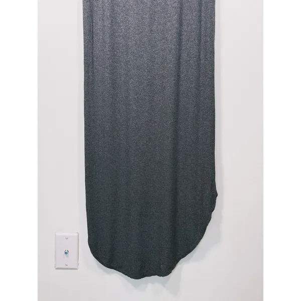 Joah Brown Ribbed High Low Midi Dress Womens S/M Gray Casual Granola Minimal - Image 9