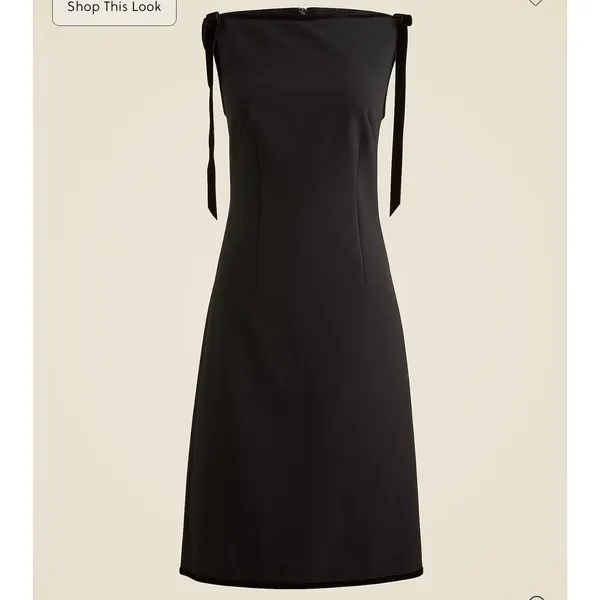 NWOT J. Crew Seamed Sheath Dress Velvet Bows Four Season Stretch LBD Party Sz 6 - Image 3
