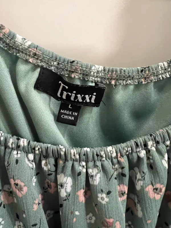 Trixxi Green Floral Dress - Image 4