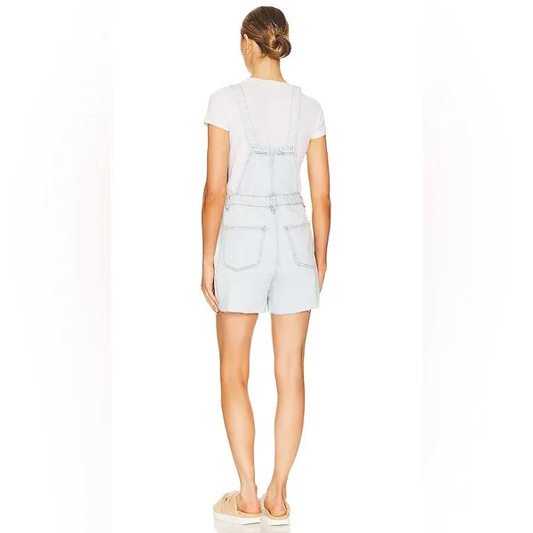 WeWoreWhat Slit Overall Short in Super Light Size Small - Image 7