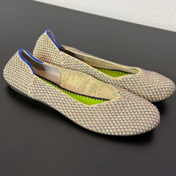 Rothy's Limited Edition Multi Metallic Ballet Flats Womens 9 Shoes NO INSOLES - Image 8
