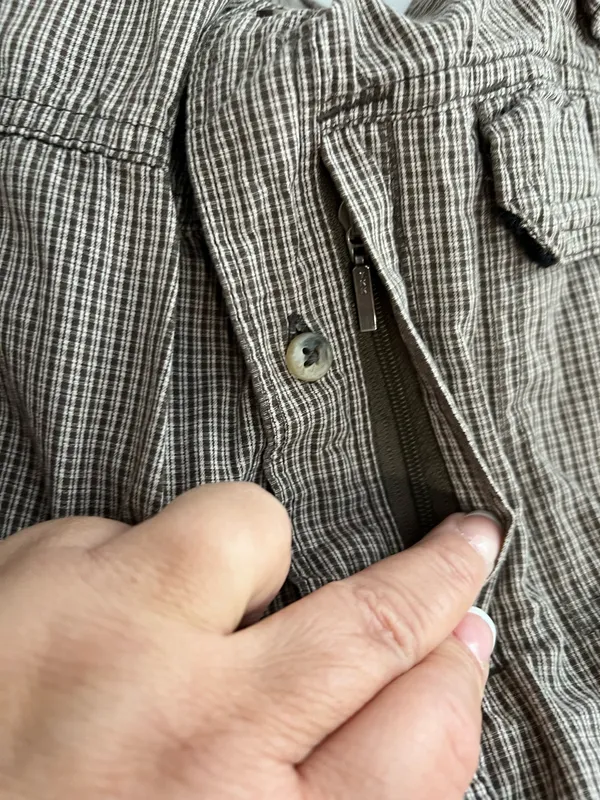 Wrangler Brown Plaid Short Sleeve Shirt - Image 5