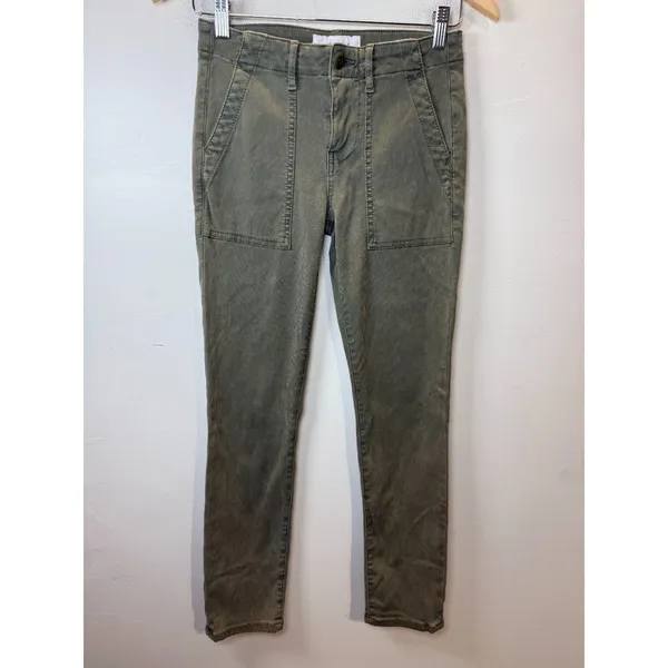 The Great The Army Crop Pants Women 24 Green Utility Cargo Trousers - Image 2