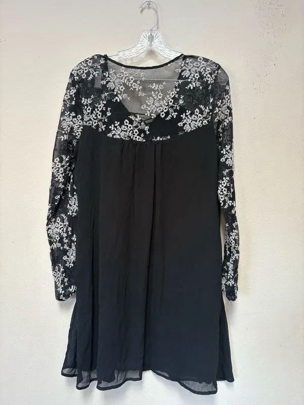 Maurices Whimsigoth Black Lace Tunic Dress L Witchy Boho Romantic - Image 9