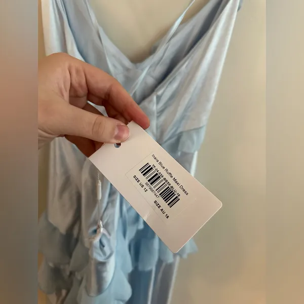 Beginning Boutique Inara Blue Ruffle Maxi Dress - Size 12 - Image 16