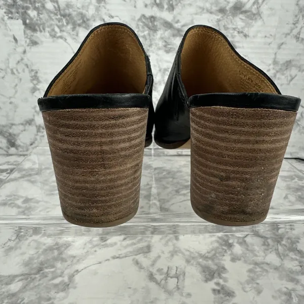 Madewell Womens The Harper Mule J8560 Size‎ 8.5 Black Leather Stacked Heel - Image 8