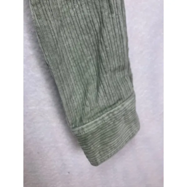 Tna Aritzia‎ Sage Green Corduroy Cropped Zip Up Jacket Womens XS - Image 3