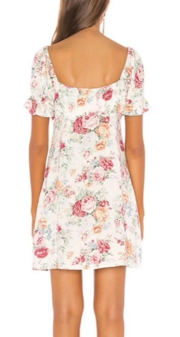 Revolve Auguste White Floral Mini Dress - Image 4