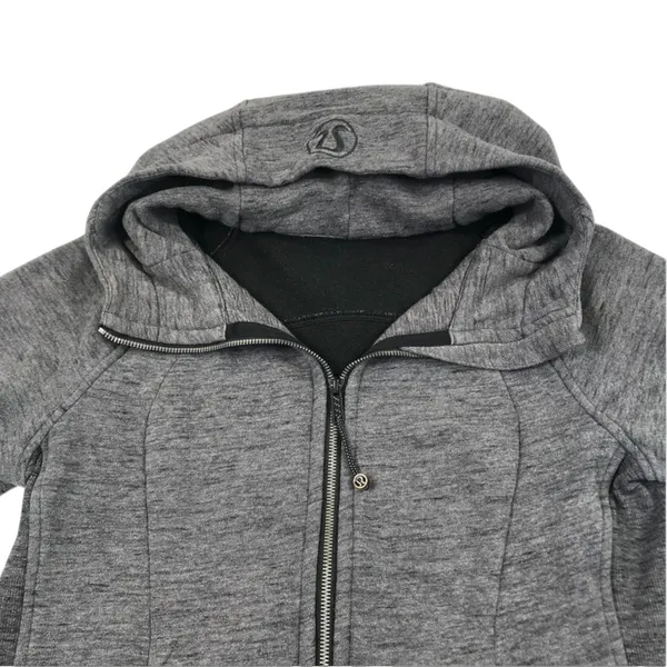 LULULEMON Scuba Hoodie Light Cotton Fleece Sz 10 Gray Everyday Outdoor Travel - Image 8