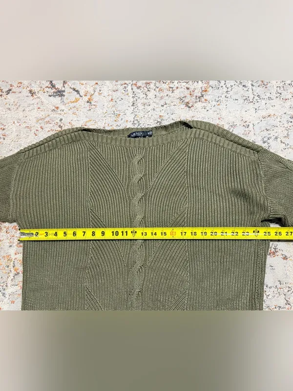 Lauren Ralph Lauren Cable-Knit Cotton-Blend Sweater size XL olive fern - Image 6