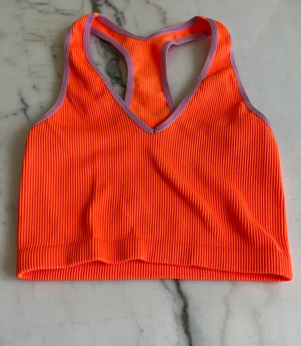 Free People Movement Orange Purple Sports Bra - Image 4