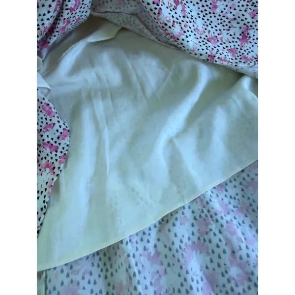 ELOQUII Floral Ruffle High-Low Maxi Dress Pink White Black Size 14 - Image 13