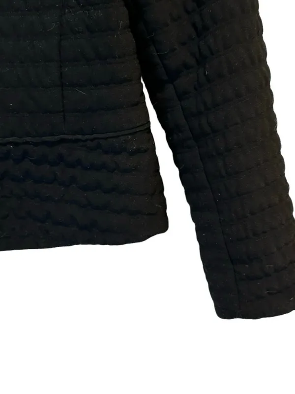Armani Collezioni Black Quilted Jacket 90s Minimalist Size 12 Large - Image 8