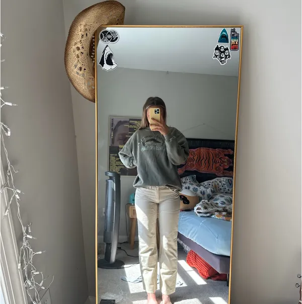 ZARA Cream Straight Leg Cargo Pants - Image 8
