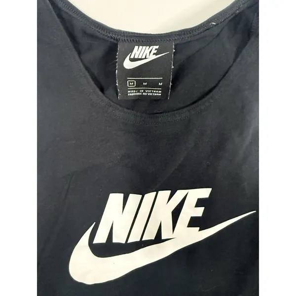Nike Sportwear Heritage Tank Women's Crop Vest Top Size M Black - Image 3