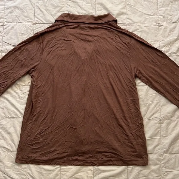 SKIMS SLEEP (A1) BUTTON UP TOP NWT WOOD xxs - Image 2